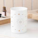 White Sun and Moon Oil Burner & Wax Warmer