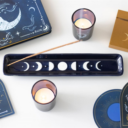 Blue Moon Phase Incense Stick Holder