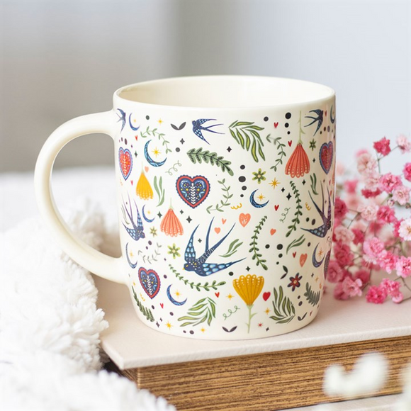 Cream Midnight Bloom Mug