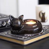 Black Magick Cat Tealight Candle Holder