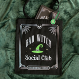 Bad Witch Social Club Tote Bag with Pin Badge