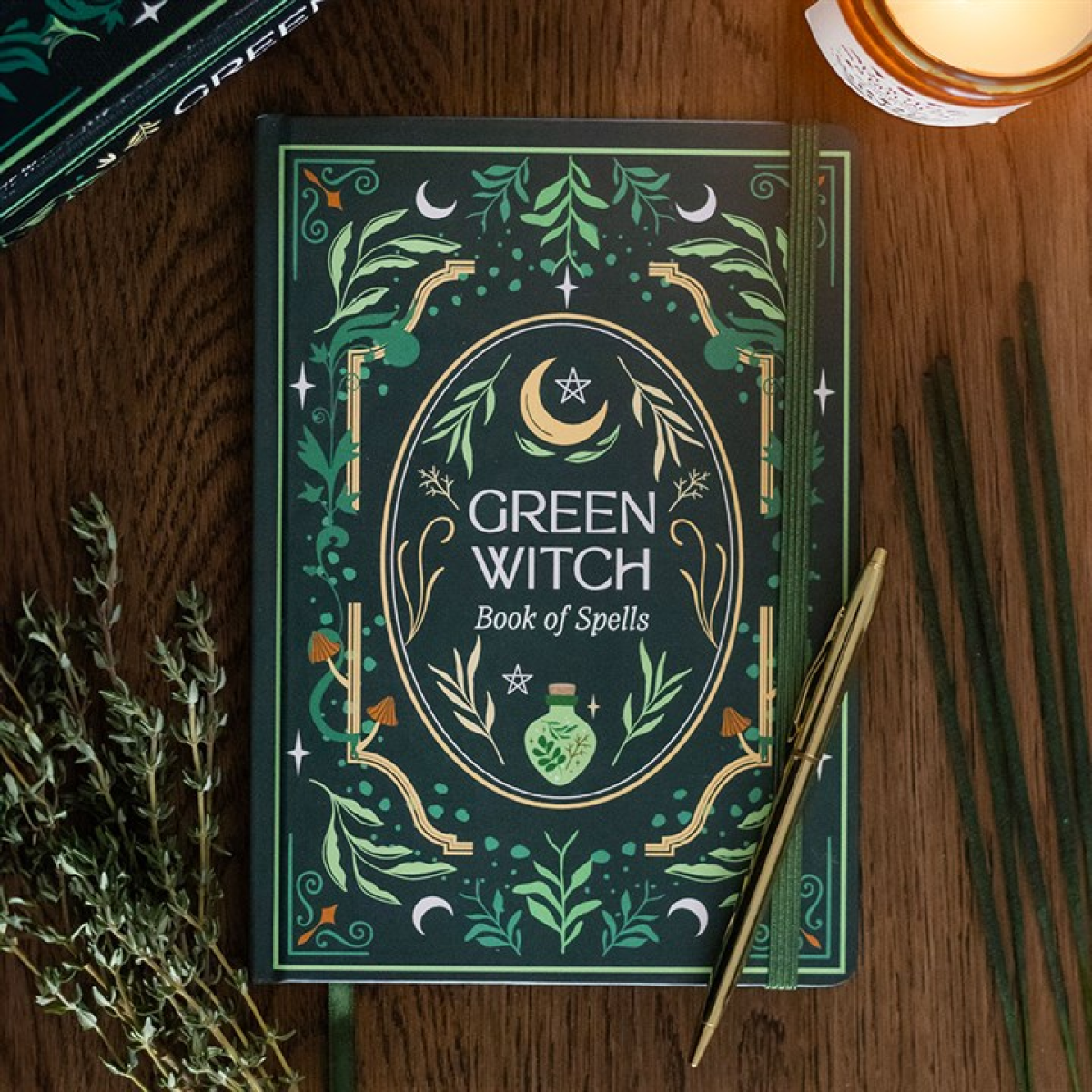 Green Witch A5 notebook witchy journal