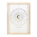 White Astrology Wheel Framed Print