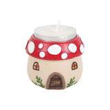 Mushroom House Tealight Candle Holder