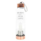 Clear Quartz Body & Soul Glass Water Bottle