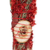 Smudge Stick with Rosemary, Sage and Red Jasper