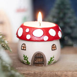 Mushroom House Tealight Candle Holder