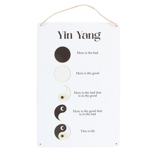 Yin Yang Metal Sign