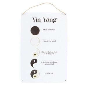 Yin Yang Metal Sign