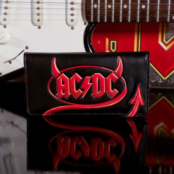 AC/DC Devil Logo Lightning Embossed Purse
