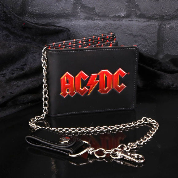 AC/DC Lightning Logo Chained Wallet