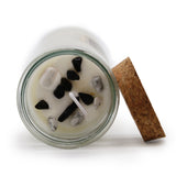 Balance Spell Candle with Black Agate & White Jasper