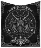 Baphomet Triple Horn Sabbatic Goat Throw Blanket