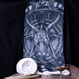 Baphomet Triple Horn Sabbatic Goat Throw Blanket