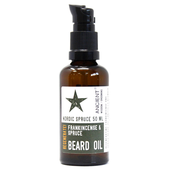 Regenerating beard oil. Nordic spruce, frankincense and spruce