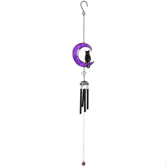 Black Cat & Moon Windchime
