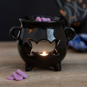 Witch's Cauldron Triple Moon Wax Oil Burner