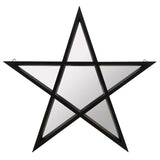 black frame pentagram wall mirror