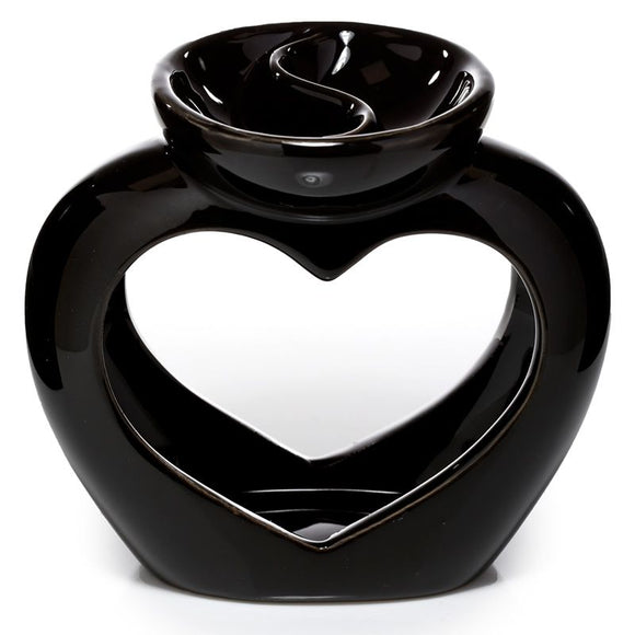 Black Heart Shaped Oil Burner