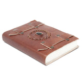 Leather black onyx Gemstone Belt Notebook