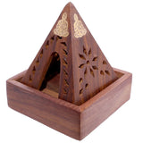 Buddha Sheesham Pyramid Incense Cone Burner