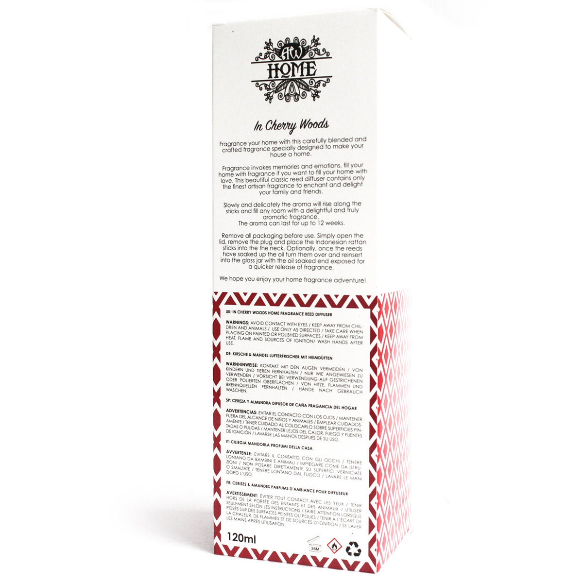 Cherry Woods Essential Oil 120ml Reed Diffuser