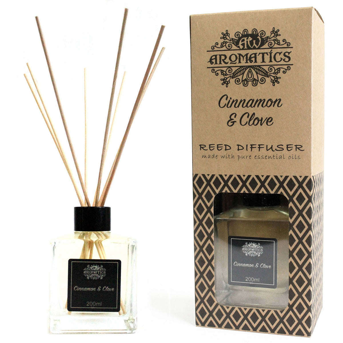 Cinnamon & Clove Essential Oil 200ml Reed Diffuser