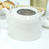 Classic White Herbal Teapot & Cup Set