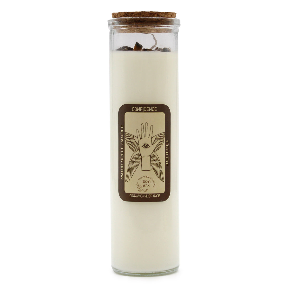Confidence Spell Candle with Tiger's Eye