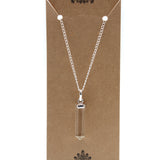 Clear Rock Quartz Necklace, Crystal Pendant
