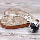 Amethyst Crystal ball Necklace