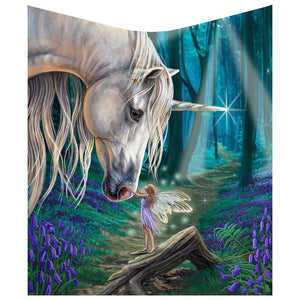 Fairy Whispers Unicorn Blanket Throw by Lisa Parker
