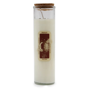 Friendship Spell Candle with Moss Agate