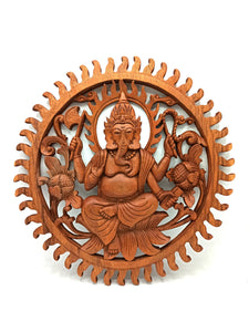 Ganesh Wall Wood Carving
