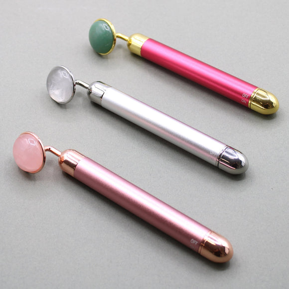 Gemstone Vibrating Crystal Face Massager