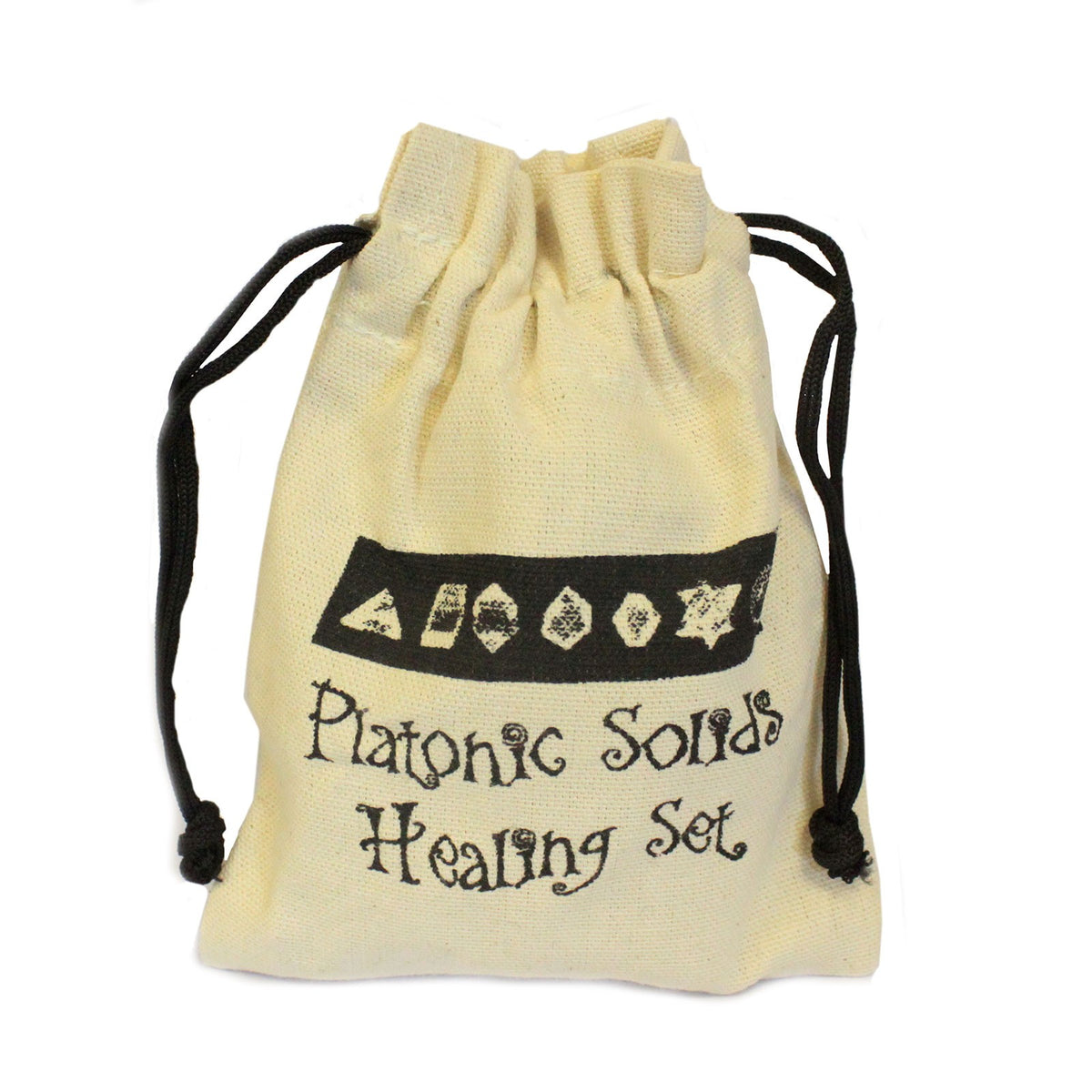 Geometric quartz crystal seven piece set with pouch