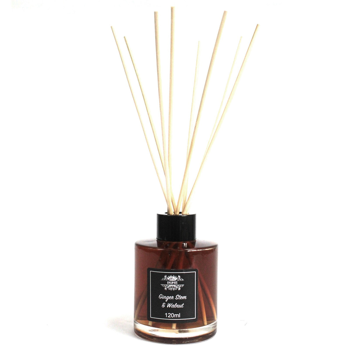 Ginger Stem & Walnut reed diffuser with rattan reeds