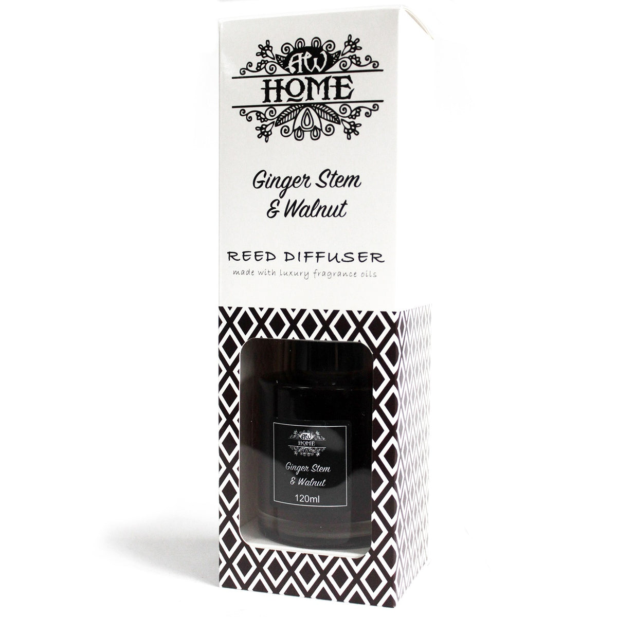 Ginger Stem & Walnut reed diffuser in box
