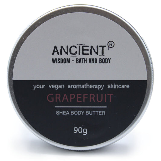 Ancient Wisdom Grapefruit Shea Body Butter in a 90g aluminium tin