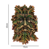 Green Man Face Wall Plaque