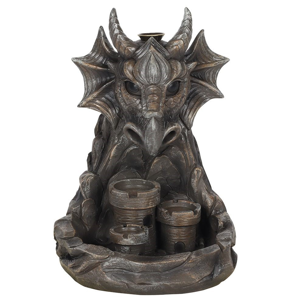 Grey Dragon Backflow Incense Burner front view