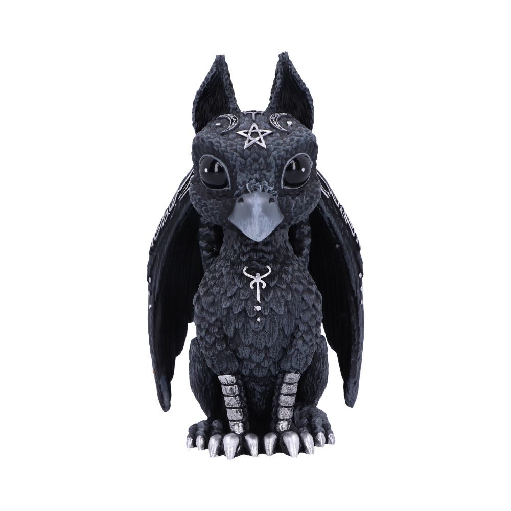 Griffael black gothic griffin ornament front view