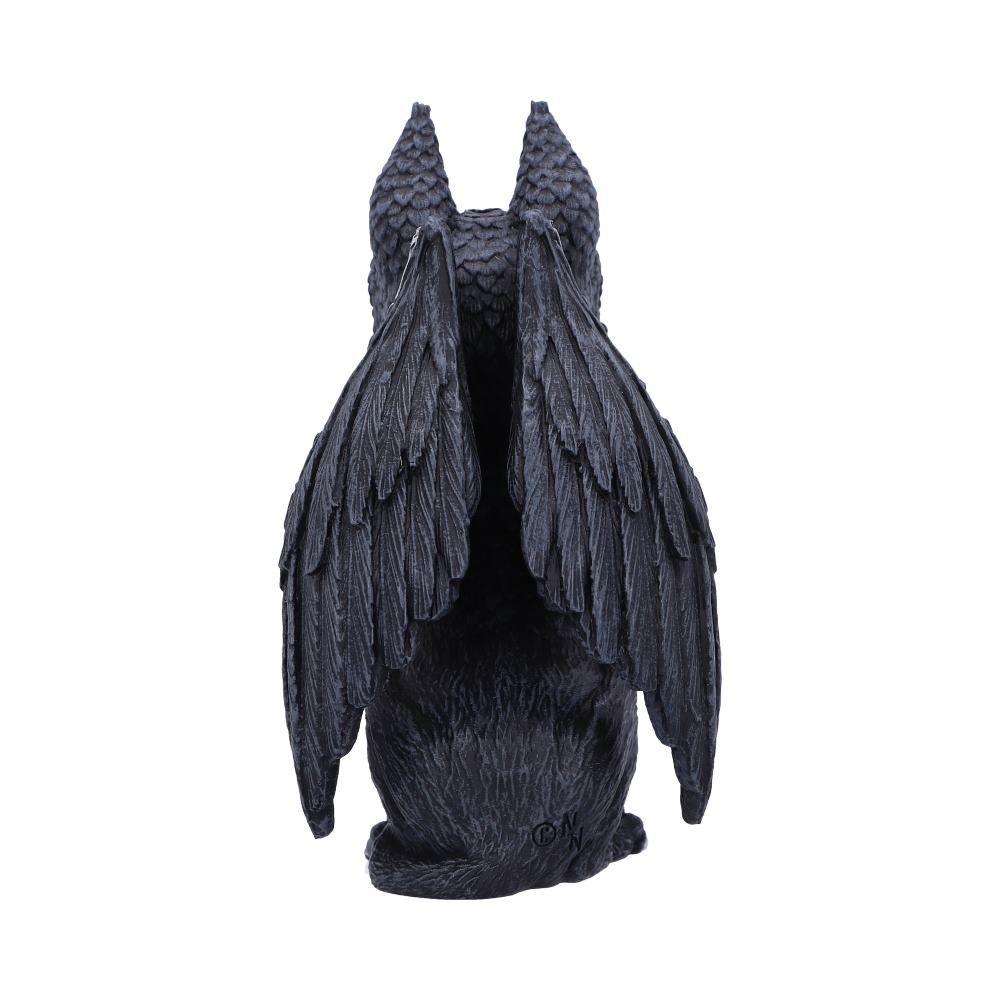 Griffael black griffin ornament rear view