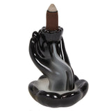 Hand & Lotus Flower Backflow Incense Cone Burner