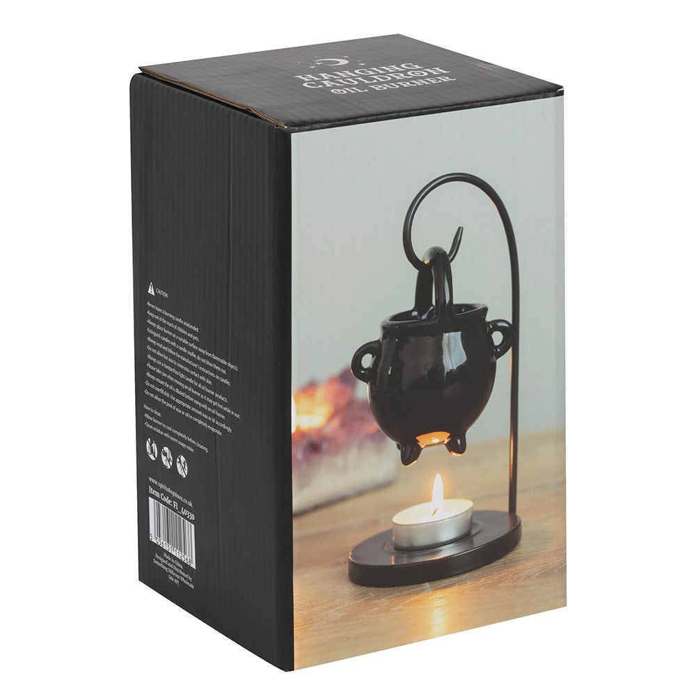 Hanging witch's cauldron burner in gift box