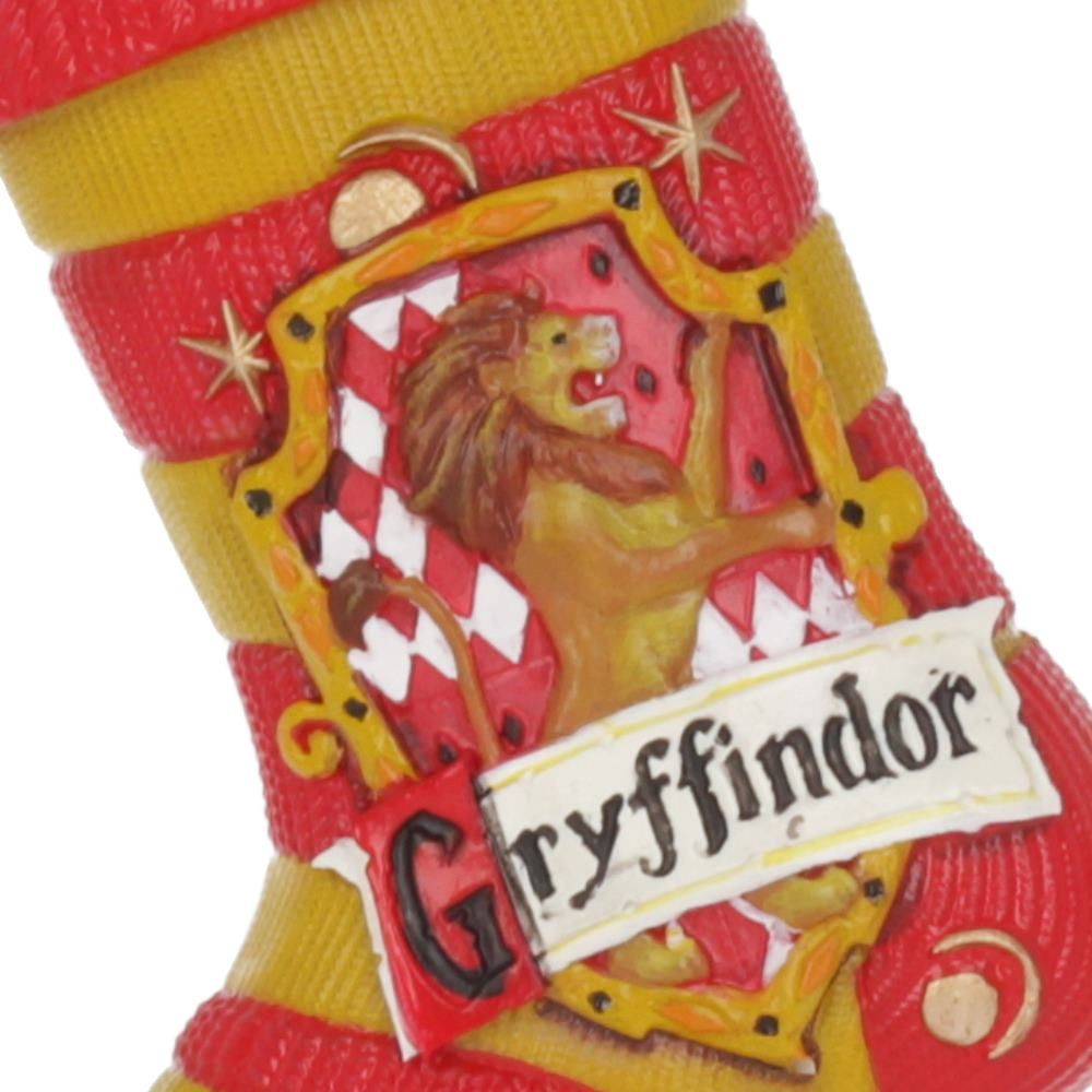 Gryffindor lion crest detail on stocking ornament