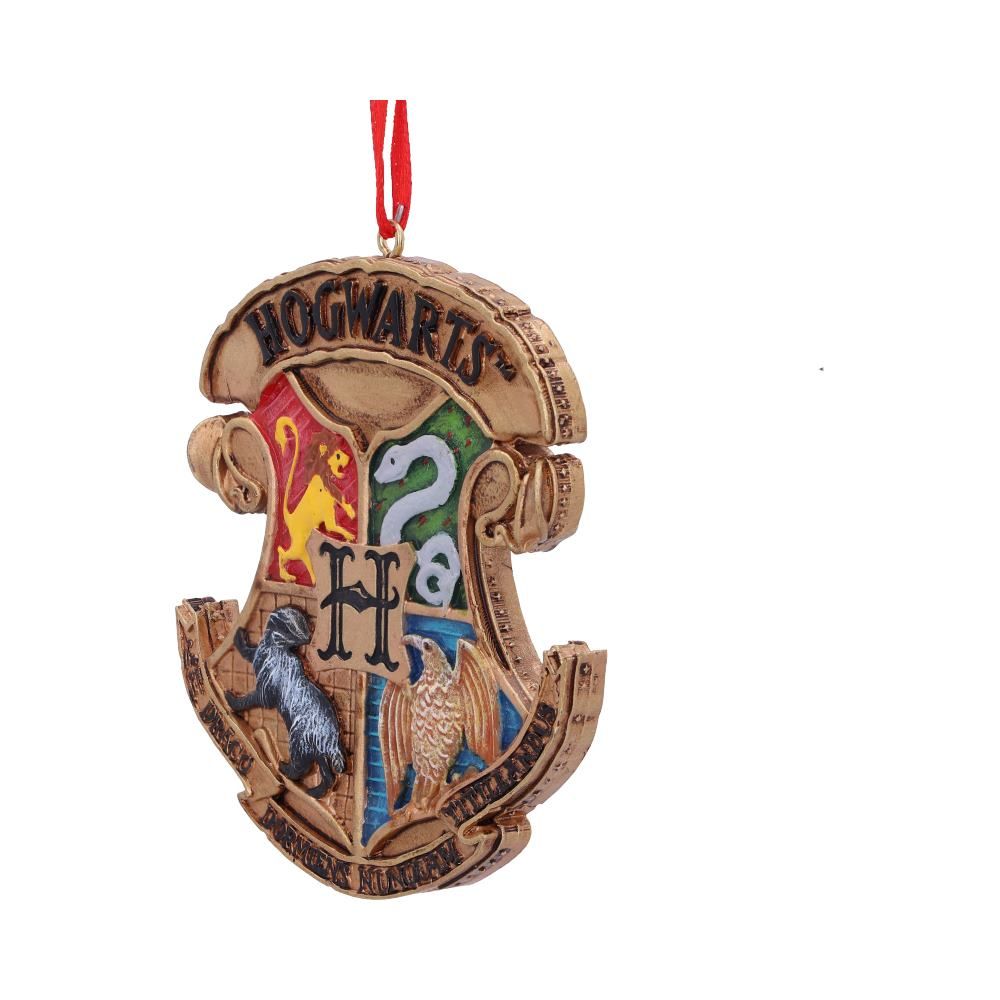 Side view of Hogwarts crest hanging ornament