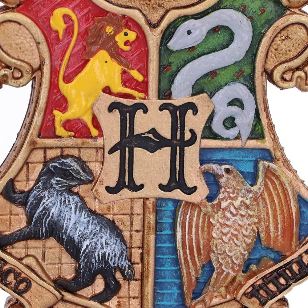 Hogwarts crest ornament featuring four Houses