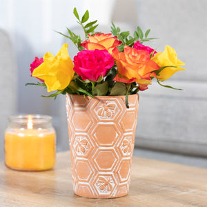 Honeycomb Bee Terracotta Plant Pot