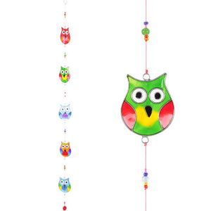 Long Colourful Owl Suncatcher